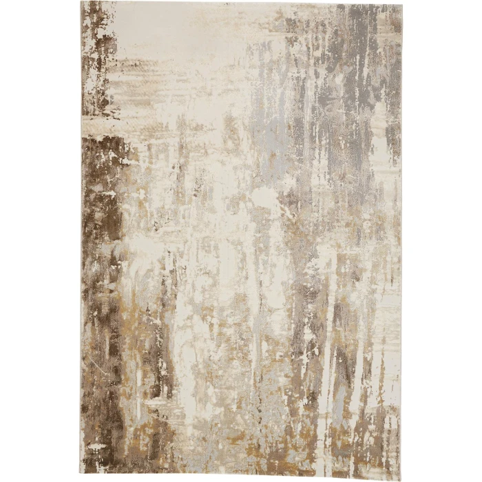 Feizy PARKER 3709F IN GRAY/BEIGE 2' 6" x 8' Runner Area Rug