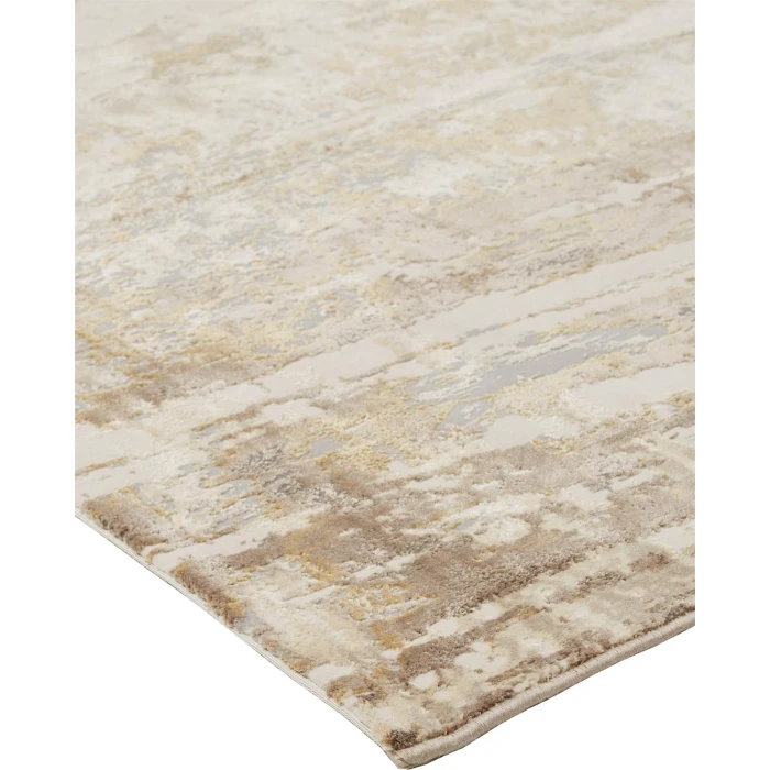 Feizy PARKER 3709F IN GRAY/BEIGE 2' 6" x 8' Runner Area Rug