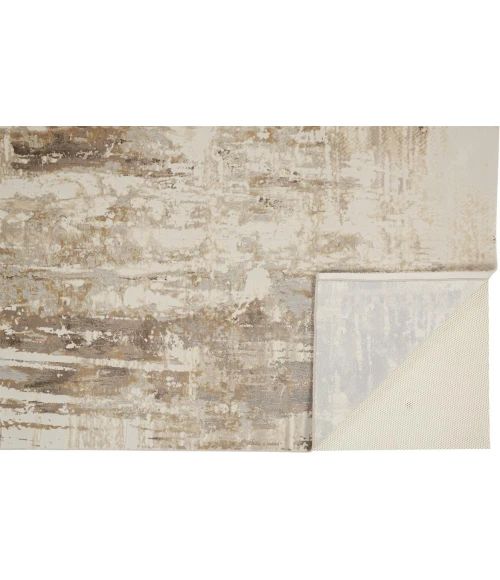 Feizy PARKER 3709F IN GRAY/BEIGE 5' X 7' 6" Area Rug