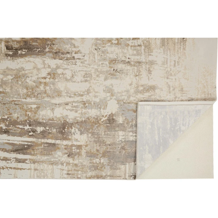 Feizy PARKER 3709F IN GRAY/BEIGE 2' 6" x 8' Runner Area Rug