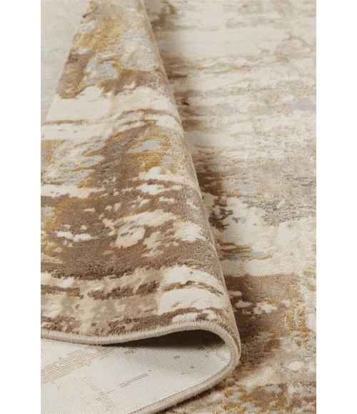 Feizy PARKER 3709F IN GRAY/BEIGE 5' X 7' 6" Area Rug