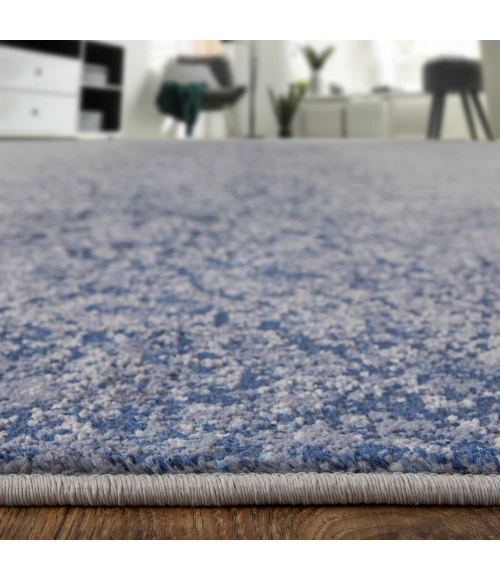 Feizy Astra Industrial Abstract, Ivory/Blue, 12' x 15' Area Rug
