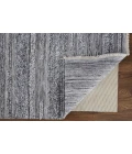 Feizy Alden Contemporary Bohemian Shag Rug, Ivory/Dark Gray, 8ft x 10ft Area Rug