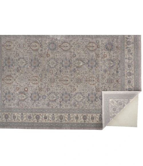 Feizy Marquette Rustic Persian Farmhouse Rug, Gray/Blue/Rust, 2ft x 3ft Accent Rug