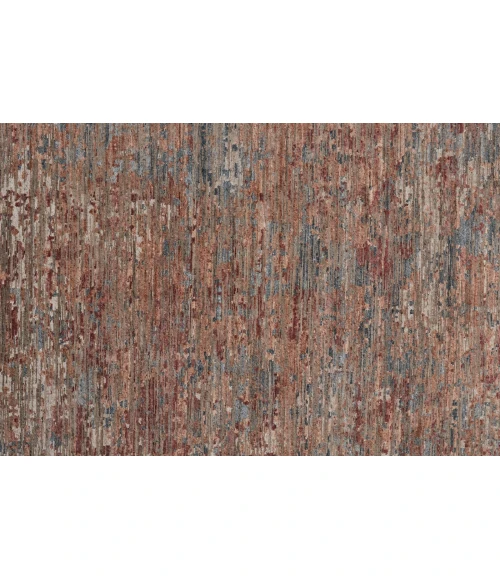 Feizy Conroe Luxe Abstract Hand-Knot Rug, Copper/Blue/Henna, 2ft x 3ft Accent Rug