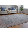 Feizy Marquette Vintage Oriental, Blue/Red, 2'-8" x 8' Runner
