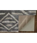 Feizy Mynka Bohemian & Eclectic Diamond, Gray/Ivory, 7'-11" x 10' Area Rug