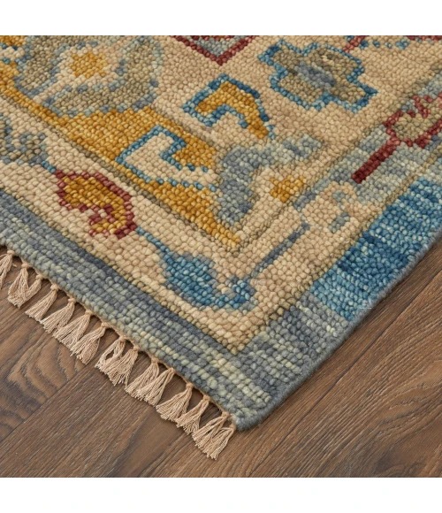 Feizy Fillmore Bohemian & Eclectic Geometric, Blue/Yellow/Red, 9' x 12' Area Rug