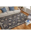 Feizy Prescott NAVY/GRAY PCT8940F 5 ft. X 8 ft. Rectangle Rug