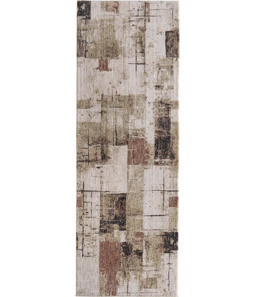 Feizy Pearson Ivory/Green/Brown PRS39STF 2ft.6in. x 7ft.3in. Rect. Rug