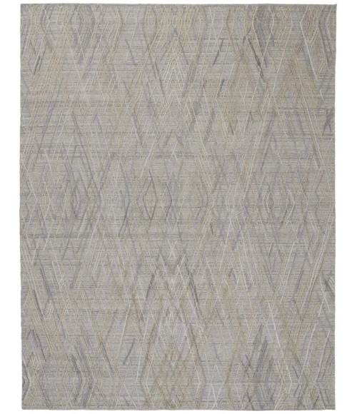 Feizy Elias Abstract Diamond Accent Rug, High/Low, Oyster Gray/Taos Taupe, 2ft x 3ft