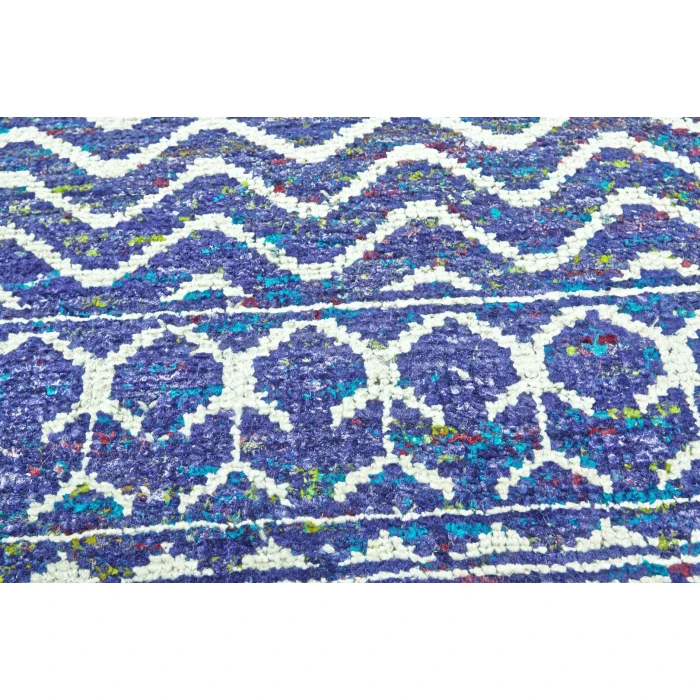 Feizy Sattika Blue/White/Purple 7046202F 7ft.9in. x 9ft.9in. Rect. Rug