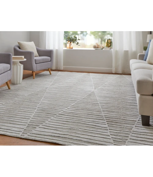 Feizy Elias IVORY/GRAY ELS69FVF 9 ft. X 12 ft. Rectangle Rug