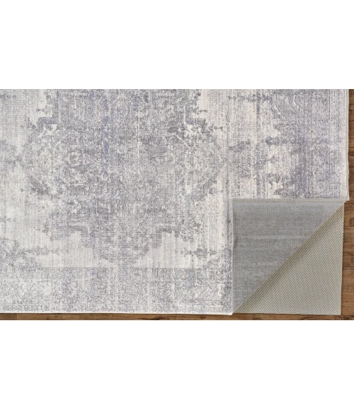 Feizy Cecily Vintage Medallion, Gray/Ivory/Taupe, 8' x 8' Square Square Rug