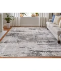 Feizy Prasad IVORY/CHARCOAL 67039N9F 1 ft. 8 in. X 2 ft. 10 in. Rectangle Rug