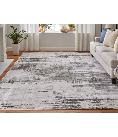 Feizy Prasad IVORY/CHARCOAL 67039N9F 1 ft. 8 in. X 2 ft. 10 in. Rectangle Rug