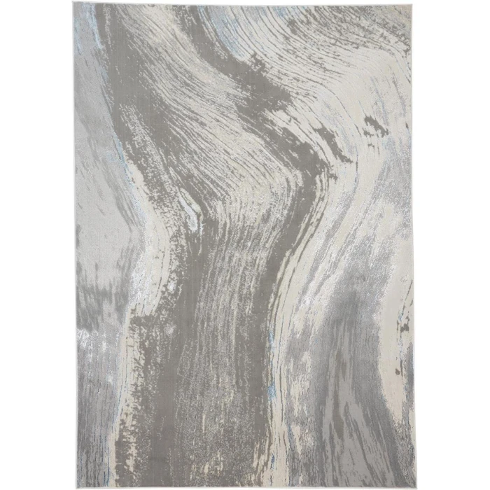 Feizy Azure Industrial Abstract, Gray/Ivory/Blue, 8' x 11' Area Rug