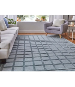 Feizy Channels AQUA 2877278F 7 ft. 9 in. X 9 ft. 9 in. Rectangle Rug
