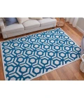 Feizy Saphir Mira TEAL/WHITE 6803498F 7 ft. 6 in. X 7 ft. 6 in. Round Rug