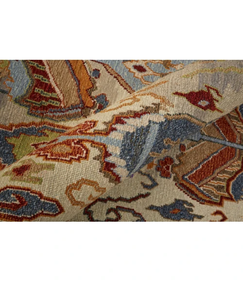 Feizy Leylan Bohemian & Eclectic Ikat, Tan/Ivory/Orange, 2'-6" x 12' Runner