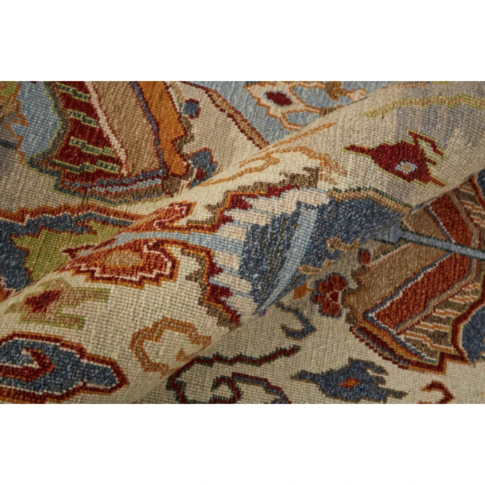 Feizy Leylan Bohemian & Eclectic Ikat, Tan/Ivory/Orange, 5'-6" x 8'-6" Area Rug