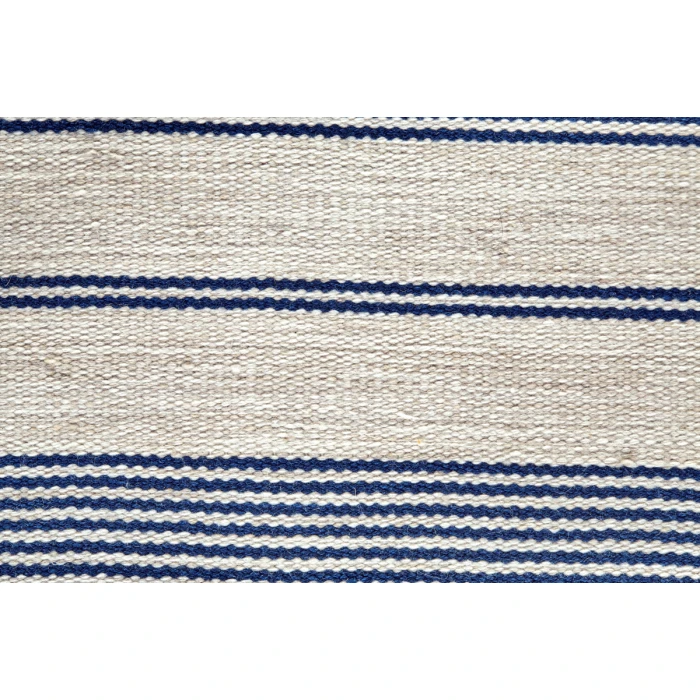 Feizy Duprine Casual Stripes, White/Ivory/Blue, 10' x 14' Area Rug