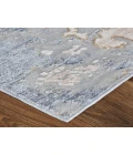 Feizy Laina Casual Abstract, Tan/Blue, 4' x 6' Area Rug
