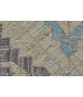 Feizy Bermuda Bohemian & Eclectic Geometric, Blue/Gray/Taupe, 5' x 8' Area Rug