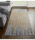 Feizy Laina Industrial Gradient & Ombre, Tan/Brown/Blue, 3' x 12' Runner