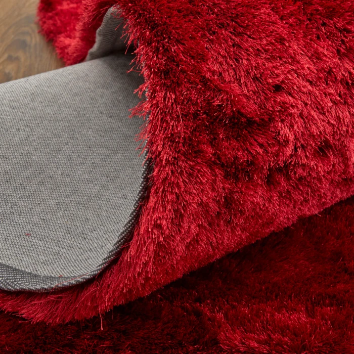 Feizy Indochine Luxury & Glam Solid, Red/Purple, 10' x 10' Round Rug