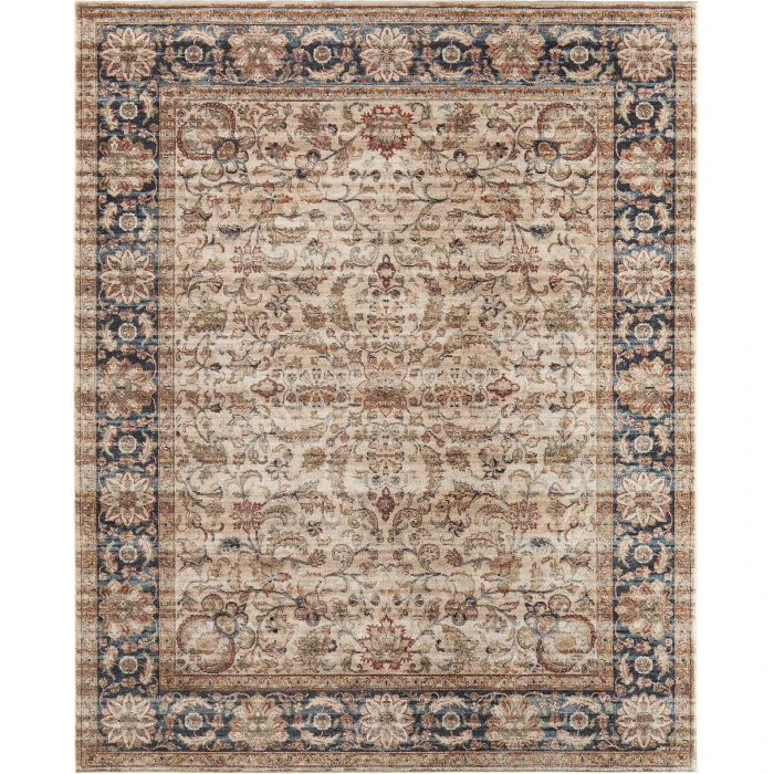 Feizy Pearson Ivory/Tan/Blue PRS39SEF 5ft. x 7ft.6in. Rect. Rug