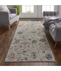Feizy Kaia Casual Floral & Botanical, Ivory/Orange/Blue, 2'-6" x 10' Runner