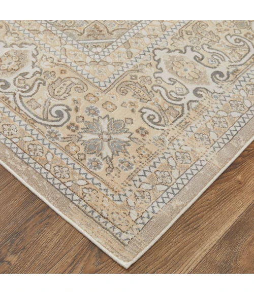 Feizy Celene Vintage Medallion, Brown/Ivory/Tan, 7'-9" x 10' Area Rug