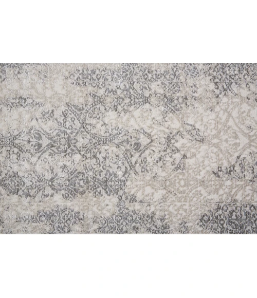 Feizy Prasad Vintage Distressed, Ivory/Gray/Black, 8' x 11' Area Rug