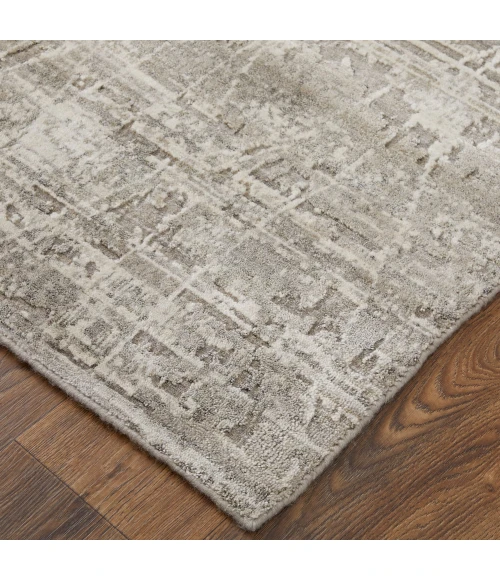 Feizy Eastfield Casual Abstract, Gray/Ivory, 2'-6" x 10' Runner
