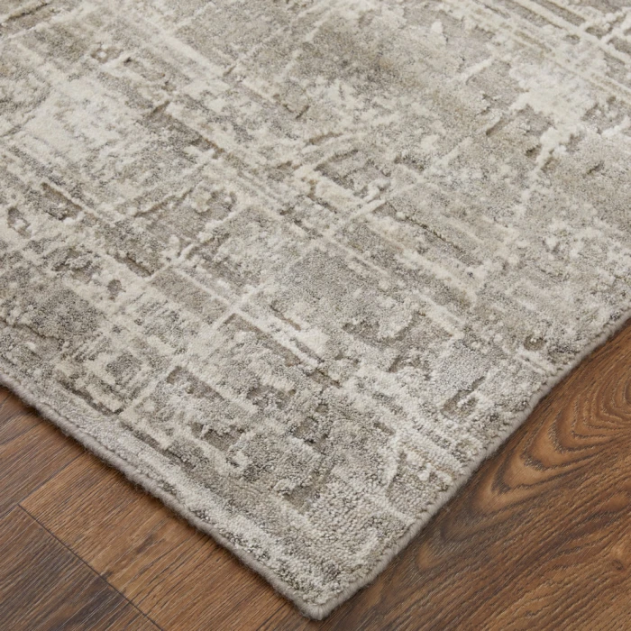 Feizy Eastfield Casual Abstract, Gray/Ivory, 2'-6" x 14' Runner