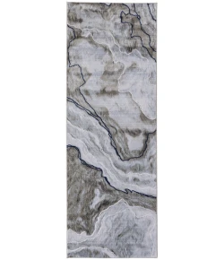 Feizy Gaspar 39KUF GRAY/IVORY Area Rug 2 ft. 10 in. X 8 ft. Runner