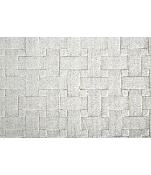 Feizy Redford Minimal Viscose Rug, White, 5' x 8' Area Rug