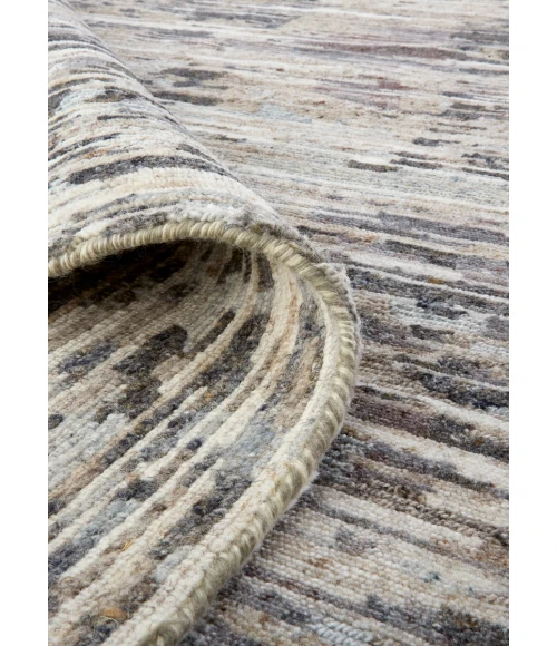 Feizy Conroe Luxe Abstract Hand-Knot Accent Rug, Gunmetal/Silver Blue2ft x 3ft