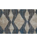 Feizy Mynka Bohemian & Eclectic Diamond, Ivory/Gray/Blue, 2'-6" x 8' Runner