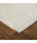 Feizy Alford Minimalist Eyelash Wool Rug, Solid Ivory, 7ft-9in x 9ft-9in Area Rug
