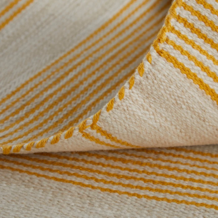 Feizy Duprine Casual Stripes, Yellow/Ivory, 10' x 14' Area Rug