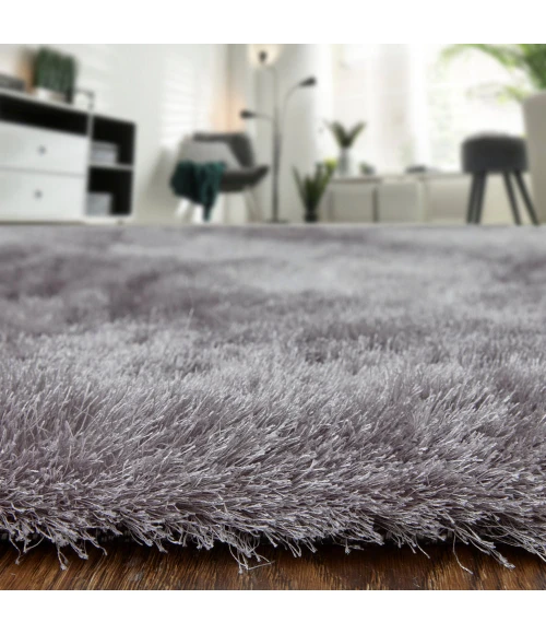 Feizy Indochine Luxury & Glam Solid, Purple, 8' x 8' Round Rug