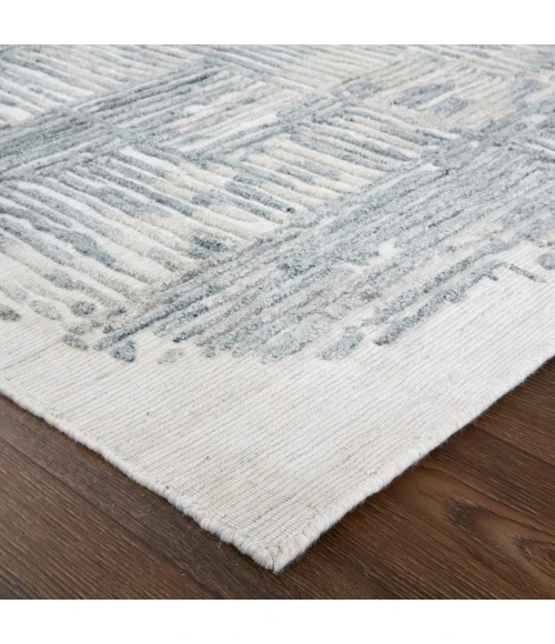 Feizy Elias Casual Abstract, Green/Blue/Ivory, 2'-9" x 10' Runner
