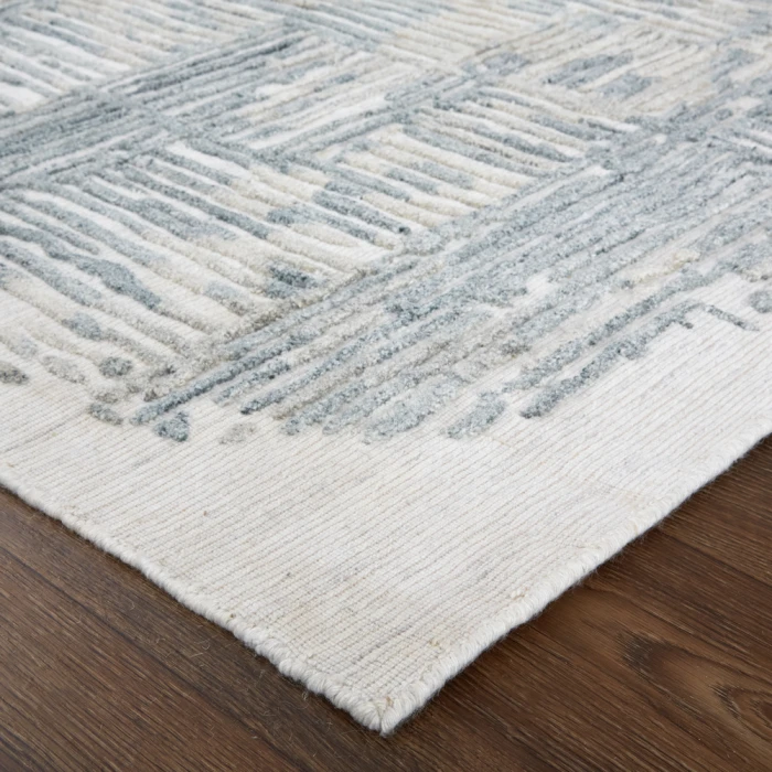 Feizy Elias Casual Abstract, Green/Blue/Ivory, 2'-9" x 8' Runner