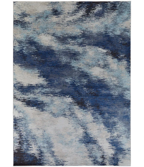 Feizy Edgemont Casual Abstract, Blue/Ivory, 10' x 14' Area Rug