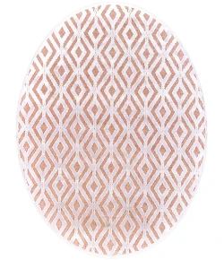 Feizy Saphir Mira BLUSH/WHITE 6803490F 7 ft. 6 in. X 7 ft. 6 in. Round Rug