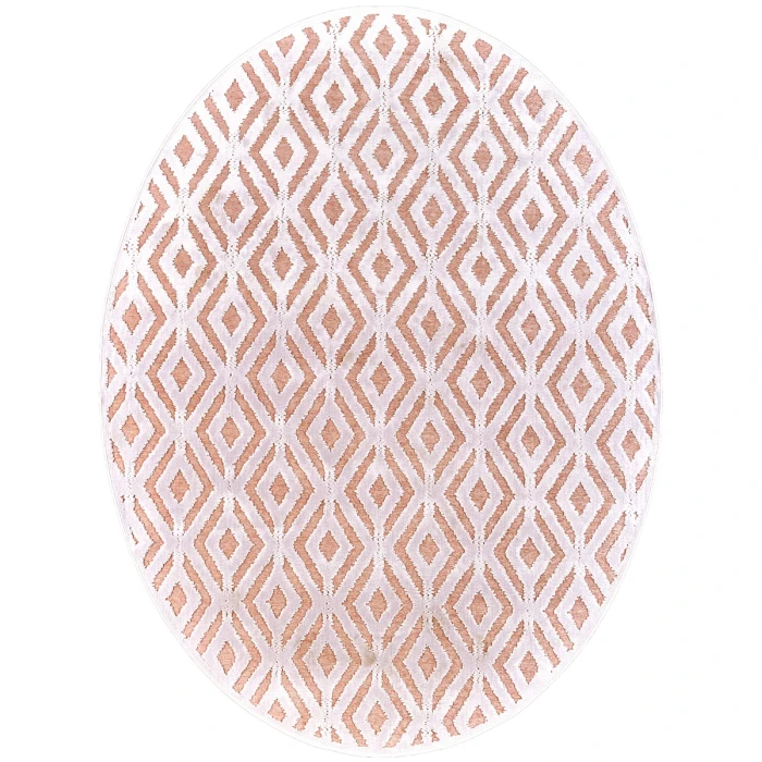 Feizy Saphir Mira BLUSH/WHITE 6803490F 7 ft. 6 in. X 7 ft. 6 in. Round Rug