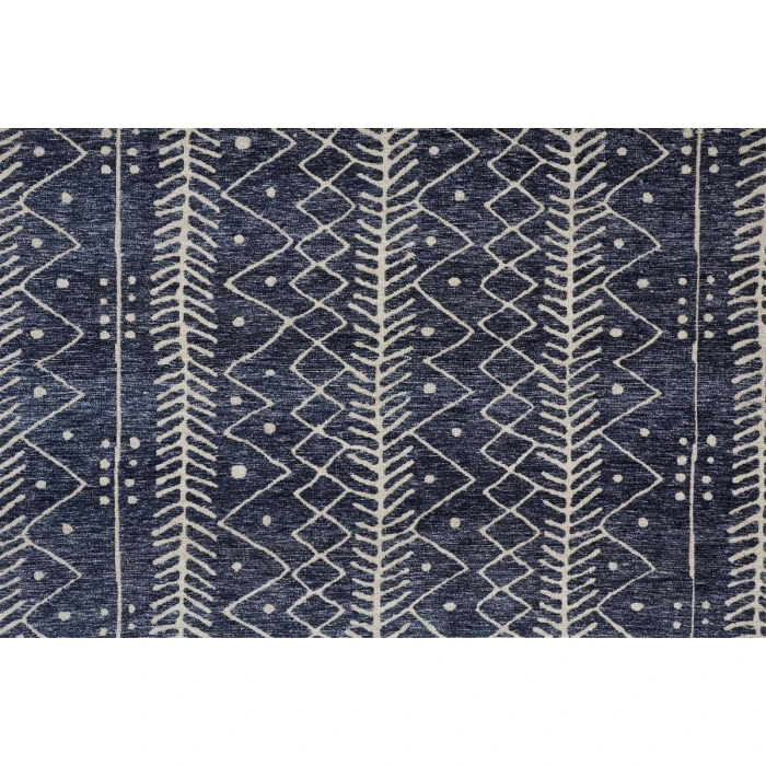 Feizy Colton Moroccan Geometric, Blue/Ivory, 9'-6" x 13'-6" Area Rug