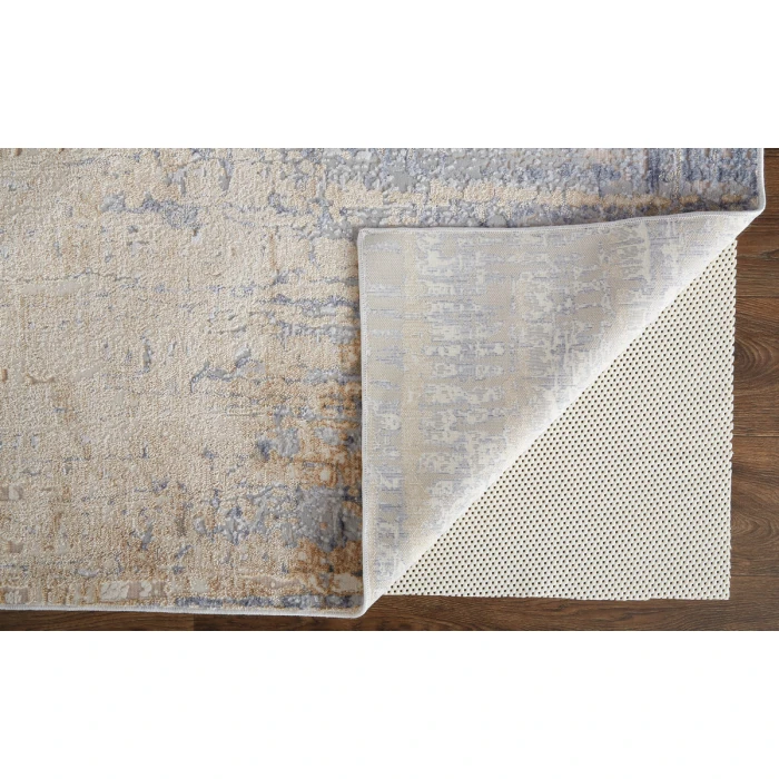 Feizy Laina Industrial Gradient & Ombre, Tan/Brown/Blue, 3' x 12' Runner